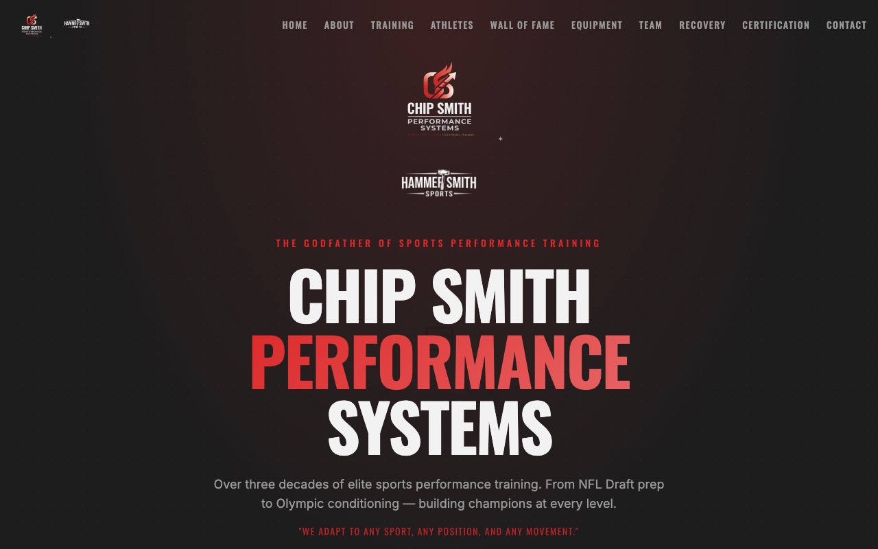 Sports training website